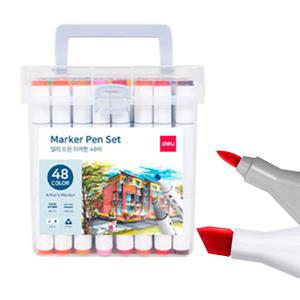 델리 삼각 트윈 스케치마카 48색 마카펜 미술 디자인