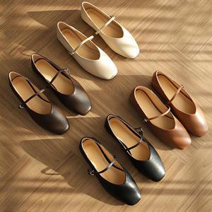 260mm까지 쿠션좋아 베이직 단화 스퀘어코 베르엘 메리제인 플랫슈즈