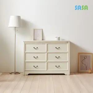 [SASA]데코라인(매장상품) 빈센트 1200 3단 와이드서랍장