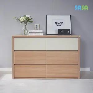 [SASA]데코라인(매장상품) 두툼 1200 3단 와이드서랍장