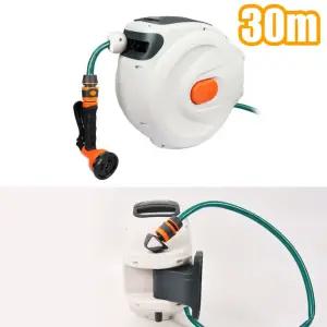 타공형 회전릴호스 벽걸이틴팅샵물호스 자동줄감개물분사기 30M