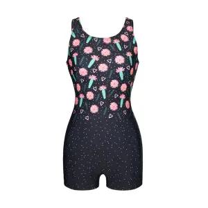 [레노마수영복](하남점)*폴리백 브라 증정*여성 선인장 U백 2부 반신수영복 블랙RN-LS2F864-BK