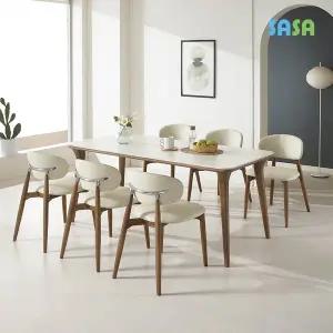 [SASA]데코라인(매장상품) 워라벨 원목세라믹 6인식탁(의자6)
