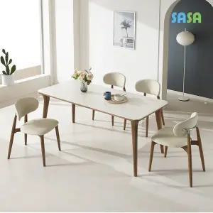 [SASA]데코라인(매장상품) 워라벨 원목세라믹 6인식탁(의자4)