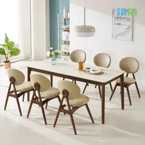 [SASA]데코라인(매장상품) 에필로그 원목세라믹 6인식탁(의자6)