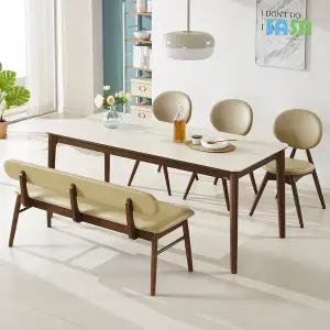 [SASA]데코라인(매장상품) 에필로그 원목세라믹 6인식탁(의자3+벤치1)