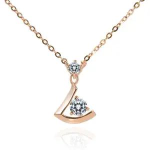 [하나다이아몬드]1부 랩 다이아몬드 목걸이 [트라이] 트라이앵글 패션 데일리 기념일선물 HNLDN0153