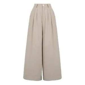 [롯데백화점]abfz 반 밴딩 투핀턱 면 와이드 팬츠 APZ2ZP011D