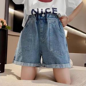 런느롤업데님반바지 초등 청반바지 여름 아동 주니어 여아 데님팬츠 부드러운 청