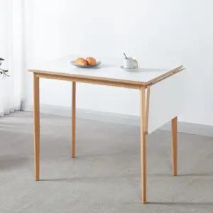 [마켓포유]실용적인 공간활용 확장형 사각테이블 W900~1200 식탁 다용도테이블