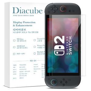 다이아큐브 닌텐도 스위치2 8H PET 유리코팅 고투명 방탄강화 항균 블루라이트차단 액정보호필름 2매