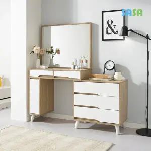 [SASA]데코라인(매장상품) 셀럽 하이그로시 3단서랍형 인출식 화장대세트