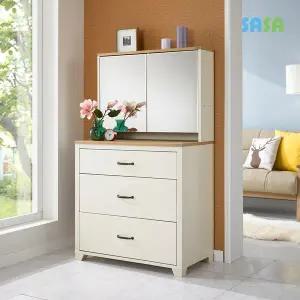 [SASA]데코라인(매장상품) 뉴엔서 3단서랍형 거울화장대세트