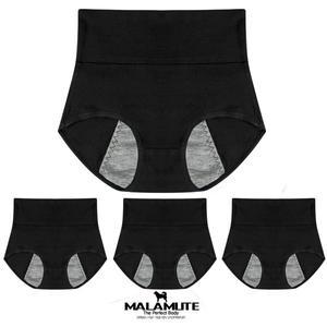 면스판 뱃살보정 위생팬티(블랙3매) 맥시 하이웨스트 생리팬티
