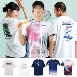 요넥스 남성 여성 티셔츠 반팔 오버핏 게임웨어 경기복 24년