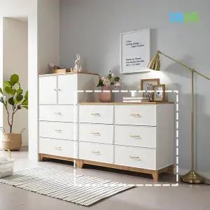 [SASA]데코라인(매장상품) 밀란 3단 와이드 서랍장 1100