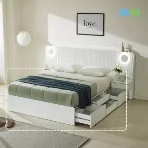 [SASA]데코라인(매장상품) 템바보드 퀸 Q 서랍 수납 침대 + 독립매트리스