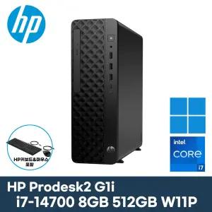 HP Prodesk2 G1i-BJ2X5PT W11P 데스크탑 i7-14700/8GB/512GB/WP 미니 슬림 인텔 고사양