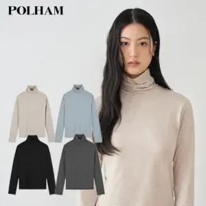 폴햄 여성 에코베로 인견  터틀넥 티셔츠 4종