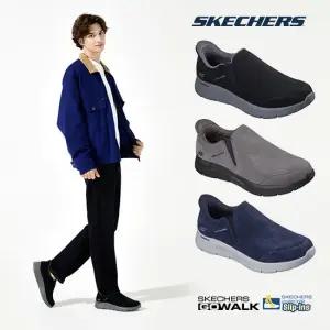 스케쳐스 남성용 소가죽 고워크 슬립인스