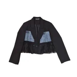 [롯데백화점]르니앤맥코이 크롭 데님 포인트 카라 재킷(MM10JK700HJY)