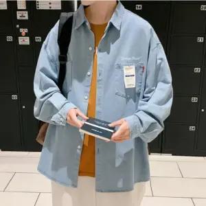 남방 청남방 데님 긴팔 남성 와이셔츠 남자 셔츠