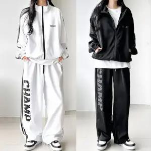 [힙한셋업룩] 챔프 2선 트랙세트 트레이닝 SET 데일리 꾸안꾸 스트릿 와이드팬츠 자켓 운동복 남녀공용