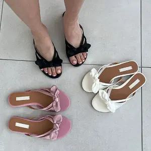 [하프클럽/]여성 리본 비치 슬리퍼 슈즈 사무실 실내화 신발