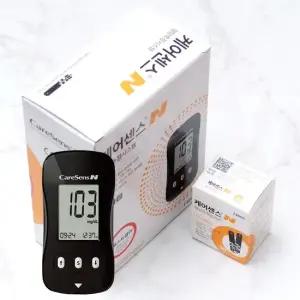 케어센스N 혈당계+시험지60매+채혈침110+알콜솜100 혈당측정기
