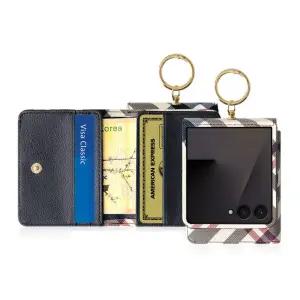 갤럭시 Z플립 7 6 5 4 체크 링 지갑 카드 지폐 수납 케이스