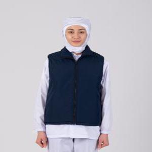 모던위생복 HACCP 공용상의 방한조끼TC 남색 주머니X MD-1801-1