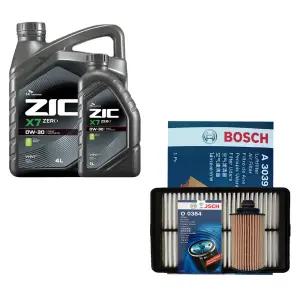 액티언(토레스) 1.5 가솔린 터보 지크 X7 제로 0W30 5L 엔진오일 오일필터 에어필터 세트