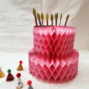 프리미엄 종이케익 포함 만들기 신상 종이초 케이크 핑크
