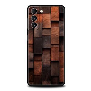 갤럭시 S25/S24/S23/S22/S20/S21/FE/ /S10/S10E/S9/Plus/5G 소프트 TPU 커버 빈티지 우드 그레인 패턴 가방 용 전화 케이스