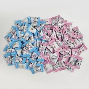 달콤한 롯데 말랑카우 밀크&딸기우유맛 혼합 155개 대용량 단체 어린이집 간식