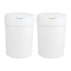 프랑코 업다운 휴지통 10L, 2개(화이트)