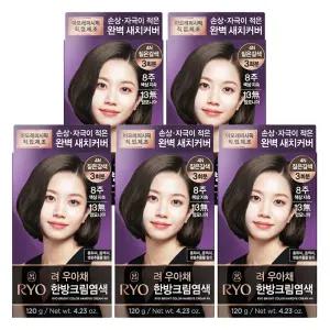 려 우아채 한방크림염색 짙은갈색4N x5개