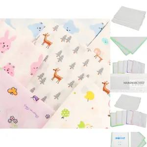 (대형 10매입) 순면 나염 가제 손수건/수건/애기/유아/어린이/아기용/신생아/무형광/면가제/면가재/아기