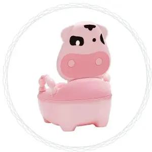 젖소 변기 아동용 배변훈련 화장실 연습 캐릭터 변기 핑크 소변기 배변기