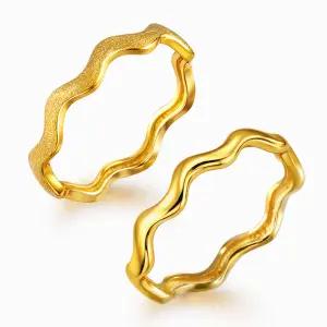 [한국금다이아몬드] 순금 반지 유광 무광 물결 24K 1.875g 2종 택 1