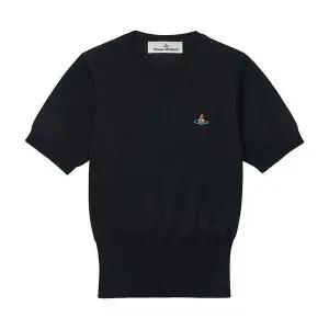 [비비안웨스트우드] 반팔 티셔츠 블랙 101623705