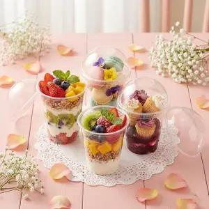 [국내생산] 테이크아웃 92파이 9온스 투명컵 100개+92파이 무타공돔뚜껑 100개 세트 260ml