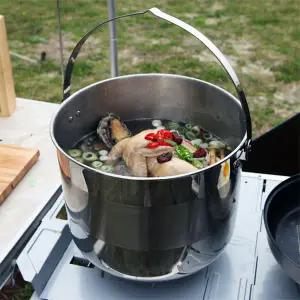 제드 캠쿡버킷 대용량 단체 캠핑 304 스텐 대형 솥 버킷