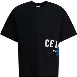 (당일) 26SS 셀린느 로고 블랙 반팔 티셔츠 RX0HV1242 GDU0