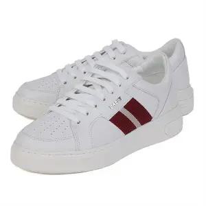 [발리] 삼선 로고 칼프 레더 남성 스니커즈 MOONY F007