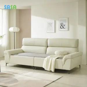 [SASA]데코라인(매장상품) 테라 가죽 황토 온열 카우치소파