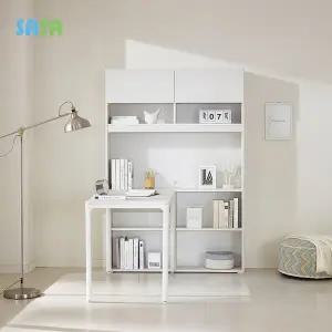 [SASA]데코라인(매장상품) 플랜 1인책상+책장+상부장 세트