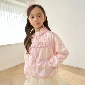 [로엠걸즈] 2단 프릴 후드 바람막이 RGJA26S2C