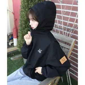 MUCENT 밀란 시그니처 로고 후드 바람막이 윈드브레이커 1121957