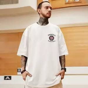 남녀공용 빅사이즈 반팔티 신축성좋은 오버핏 캐쥬얼남성의류 운동복 트레이닝 캐셔츠 라운드셔츠 반팔 기